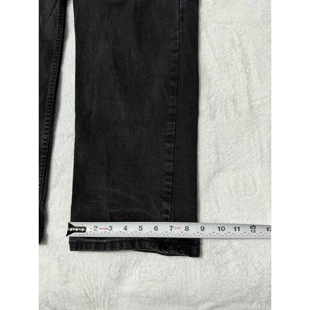 Levis 505 Jeans Mens 36x28‎ Black Regular Straight Mid Rise Dark Wash